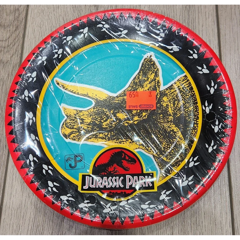 Vintage 90s Jurassic Park Party Supplies Bundle Sealed Plates Napkins Invitation